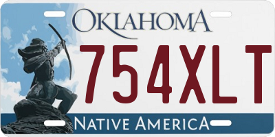 OK license plate 754XLT