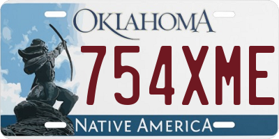 OK license plate 754XME