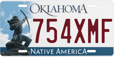 OK license plate 754XMF