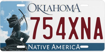 OK license plate 754XNA