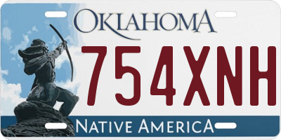 OK license plate 754XNH