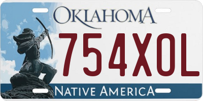 OK license plate 754XOL