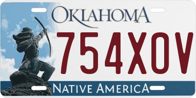 OK license plate 754XOV