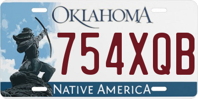 OK license plate 754XQB