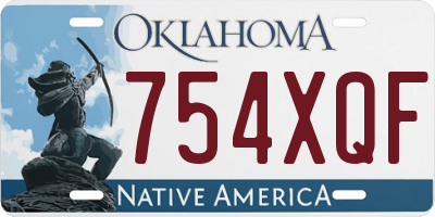 OK license plate 754XQF