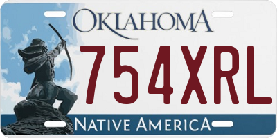 OK license plate 754XRL