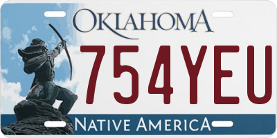 OK license plate 754YEU