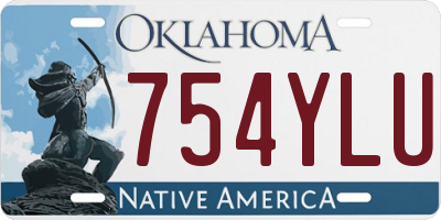 OK license plate 754YLU