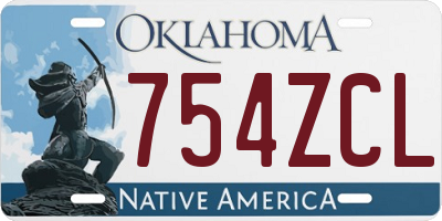 OK license plate 754ZCL