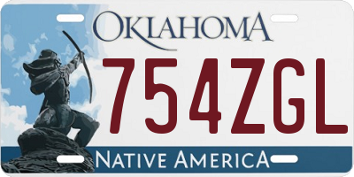 OK license plate 754ZGL