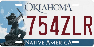 OK license plate 754ZLR