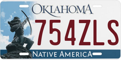 OK license plate 754ZLS