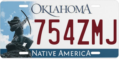 OK license plate 754ZMJ