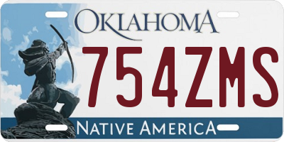 OK license plate 754ZMS