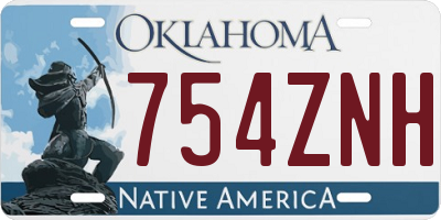 OK license plate 754ZNH