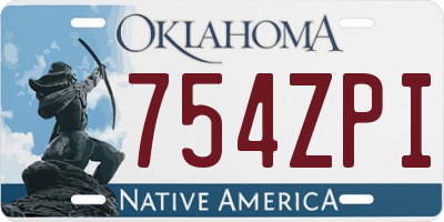 OK license plate 754ZPI