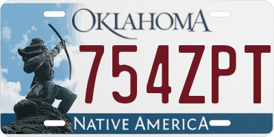 OK license plate 754ZPT