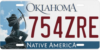 OK license plate 754ZRE