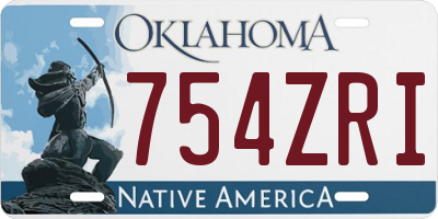 OK license plate 754ZRI