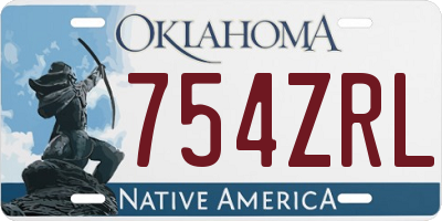 OK license plate 754ZRL