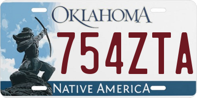 OK license plate 754ZTA