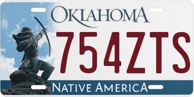OK license plate 754ZTS