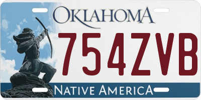 OK license plate 754ZVB
