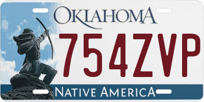 OK license plate 754ZVP