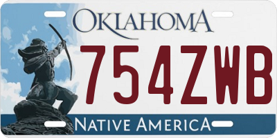 OK license plate 754ZWB