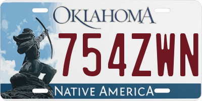 OK license plate 754ZWN