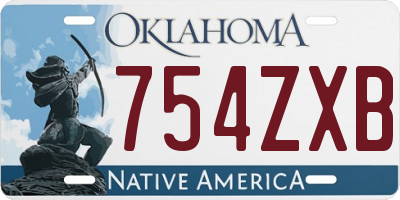 OK license plate 754ZXB