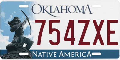 OK license plate 754ZXE