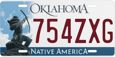 OK license plate 754ZXG