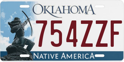 OK license plate 754ZZF