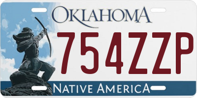 OK license plate 754ZZP