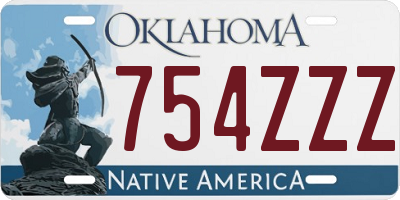 OK license plate 754ZZZ