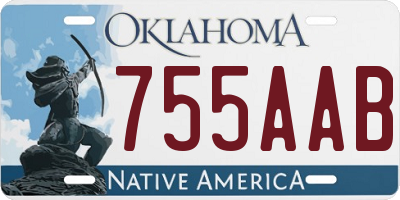 OK license plate 755AAB