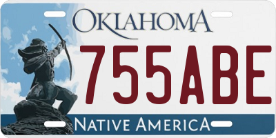OK license plate 755ABE