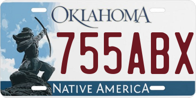 OK license plate 755ABX