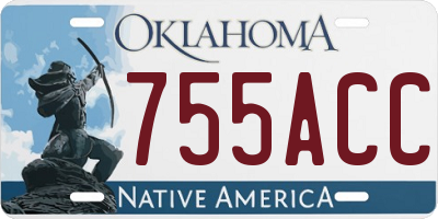 OK license plate 755ACC