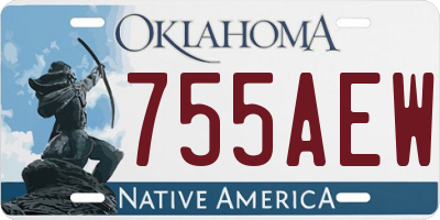 OK license plate 755AEW