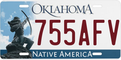 OK license plate 755AFV