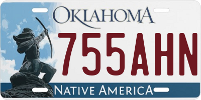 OK license plate 755AHN