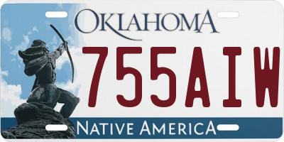 OK license plate 755AIW