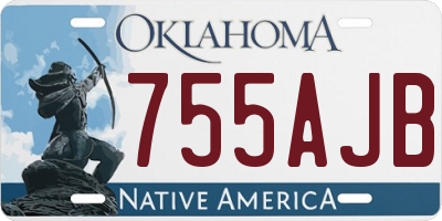 OK license plate 755AJB