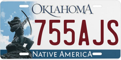 OK license plate 755AJS