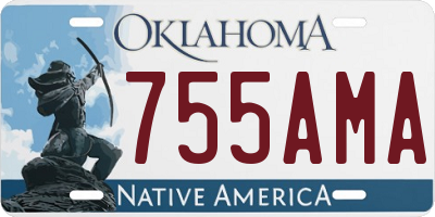OK license plate 755AMA