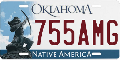 OK license plate 755AMG