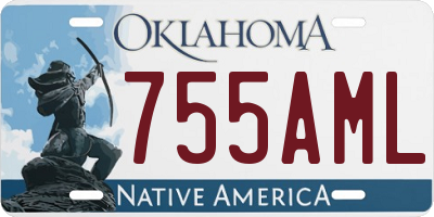 OK license plate 755AML