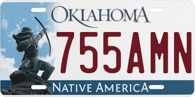 OK license plate 755AMN